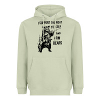 Matcha bear arms 2nd amendment funny hunting Heavyweight Hoodie - artisFamous