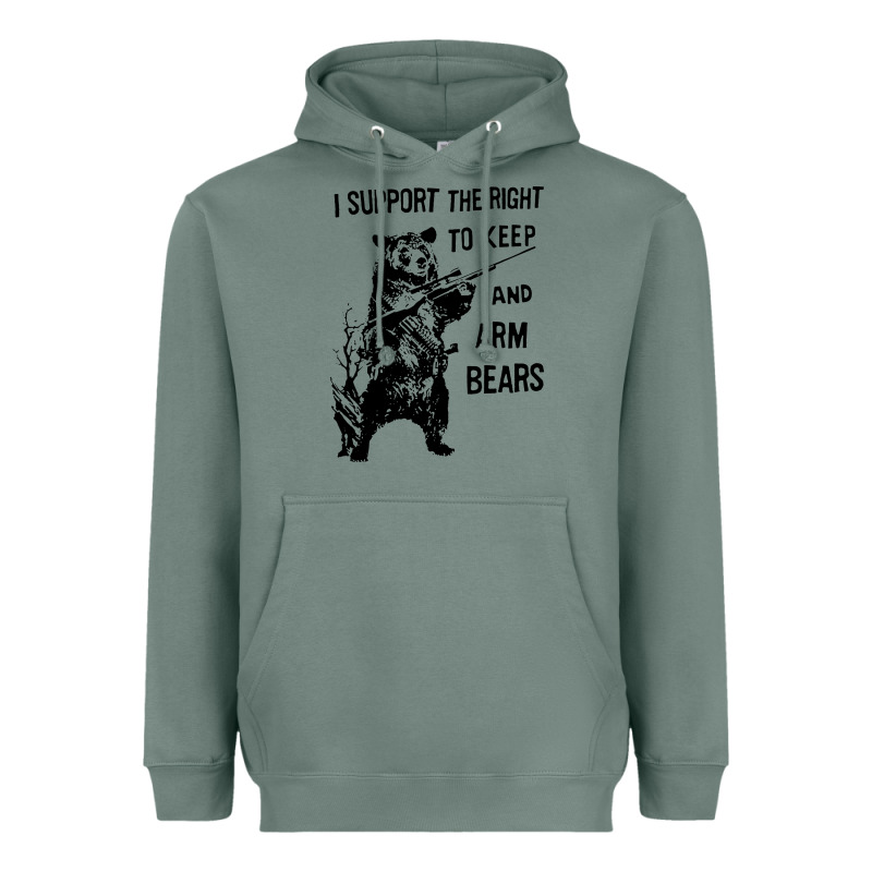 Bear Arms 2nd Amendment Funny Hunting Heavyweight Hoodie by artisFamous | Teevron