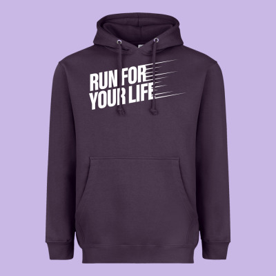 Run For Your Life Heavyweight Hoodie Designed By Artisfamous