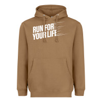 Toasted Coconut run for your life Heavyweight Hoodie - artisFamous
