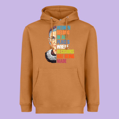 Women Belong In All Places R.u.th Bader Gins.burg R.b.g T Shirt Heavyweight Hoodie Designed By Artisfamous