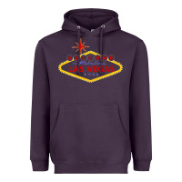 Plum Welcome to Fabulous Las Vegas Nevada Heavyweight Hoodie - artisFamous