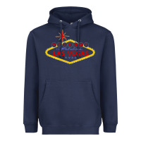 Navy Welcome to Fabulous Las Vegas Nevada Heavyweight Hoodie - artisFamous