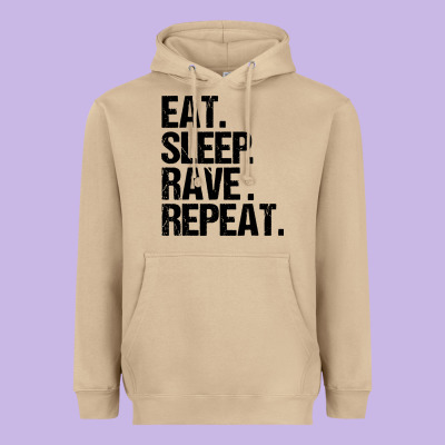 Eat Sleep Rave Repeat Heavyweight Hoodie Designed By Artisfamous