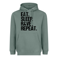 Sage eat sleep rave repeat Heavyweight Hoodie - artisFamous
