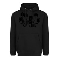 Black Octopus Heavyweight Hoodie - artisFamous