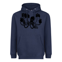 Navy Octopus Heavyweight Hoodie - artisFamous