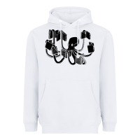White Octopus Heavyweight Hoodie - artisFamous