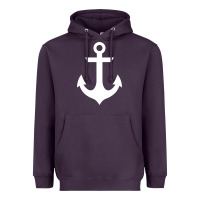 Plum preppy nautical anchor Heavyweight Hoodie - artisFamous
