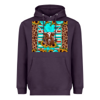 Plum texas longhorn sunflower gemstone Heavyweight Hoodie - JahusDesignShop