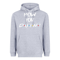 Heather Grey friends how you doin reunion Heavyweight Hoodie - artisFamous