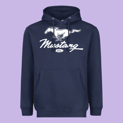 Mustang Pony Script Heavyweight Hoodie Designed By Artisfamous