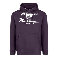 Plum mustang pony script Heavyweight Hoodie - artisFamous