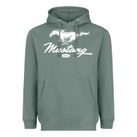 Sage mustang pony script Heavyweight Hoodie - artisFamous