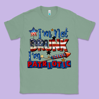 I'm Not Drunk I'm Patriotic 4th Of July Classic Tee Designed By Cowgirlartshop