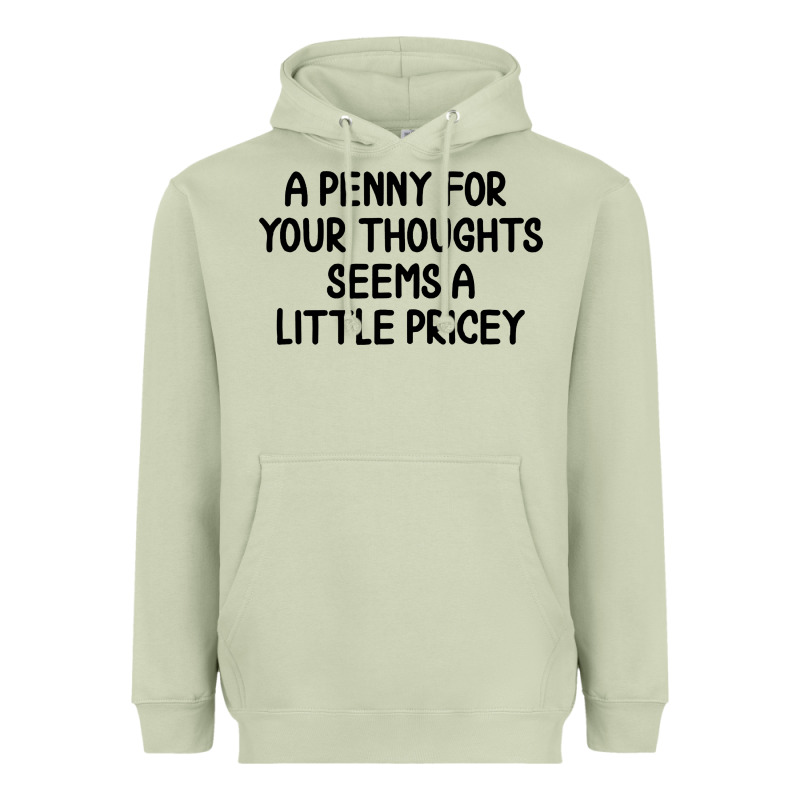 Funny, Penny For Your Thoughts Heavyweight Hoodie by artisFamous | Teevron