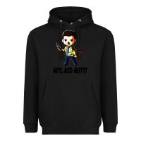Black hey, ass butt Heavyweight Hoodie - artisFamous