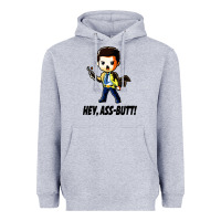 Heather Grey hey, ass butt Heavyweight Hoodie - artisFamous