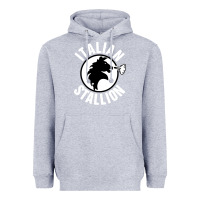 Heather Grey italian stallion Heavyweight Hoodie - artisFamous