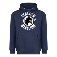 Navy italian stallion Heavyweight Hoodie - artisFamous
