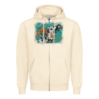 Sandshell cowhide turquoise leather background Zipper Hoodie - AdoDesignShop