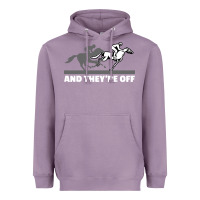 Lavender horse racing Heavyweight Hoodie - artisFamous