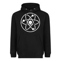 Black Atomic Atom Symbol Heavyweight Hoodie - artisFamous