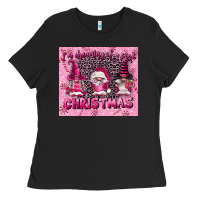 Black i'm dreaming of a pink christmas Ladies Tee - FaDigitalArtStudio
