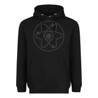 Black Atomic Atom Symbol Heavyweight Hoodie - artisFamous