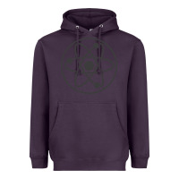 Plum Atomic Atom Symbol Heavyweight Hoodie - artisFamous