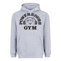 Heather Grey power hause gym Heavyweight Hoodie - artisFamous