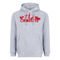 Heather Grey crossfit gym Heavyweight Hoodie - artisFamous