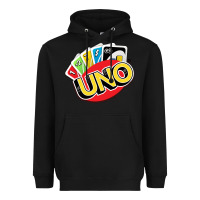 Black uno funny game Heavyweight Hoodie - artisFamous