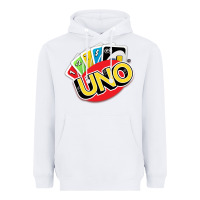 White uno funny game Heavyweight Hoodie - artisFamous