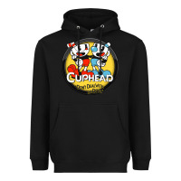 Black Cuphead Heavyweight Hoodie - artisFamous