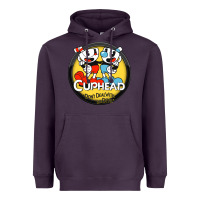 Plum Cuphead Heavyweight Hoodie - artisFamous