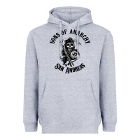Heather Grey sons of anarchy san andreas Heavyweight Hoodie - artisFamous
