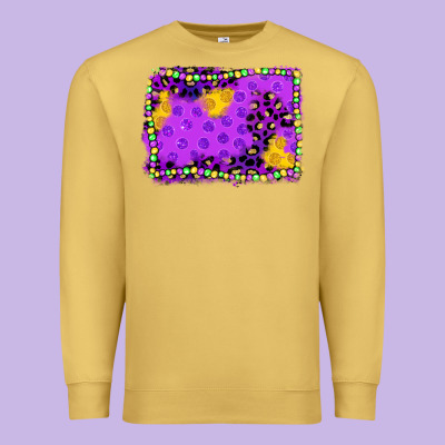 Mardi Gras Background Premium Sweatshirt Designed By Jahusdesignshop