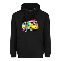 Black california super surf Heavyweight Hoodie - artisFamous