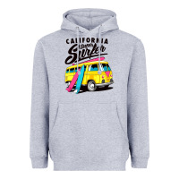 Heather Grey california super surf Heavyweight Hoodie - artisFamous
