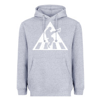 Heather Grey The Ministry of Silly Walks Distressed Heavyweight Hoodie - artisFamous