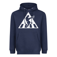 Navy The Ministry of Silly Walks Distressed Heavyweight Hoodie - artisFamous
