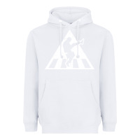 White The Ministry of Silly Walks Distressed Heavyweight Hoodie - artisFamous