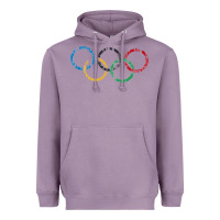 Lavender OLYMPIC RINGS Heavyweight Hoodie - artisFamous