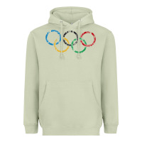 Matcha OLYMPIC RINGS Heavyweight Hoodie - artisFamous