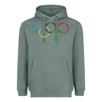 Sage OLYMPIC RINGS Heavyweight Hoodie - artisFamous