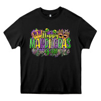 Black happy mardi gras yall Heavy Core Tee - CowGirlArtShop