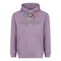 Lavender OLYMPIC RINGS Heavyweight Hoodie - artisFamous