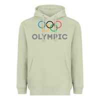 Matcha OLYMPIC RINGS Heavyweight Hoodie - artisFamous