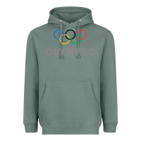 Sage OLYMPIC RINGS Heavyweight Hoodie - artisFamous